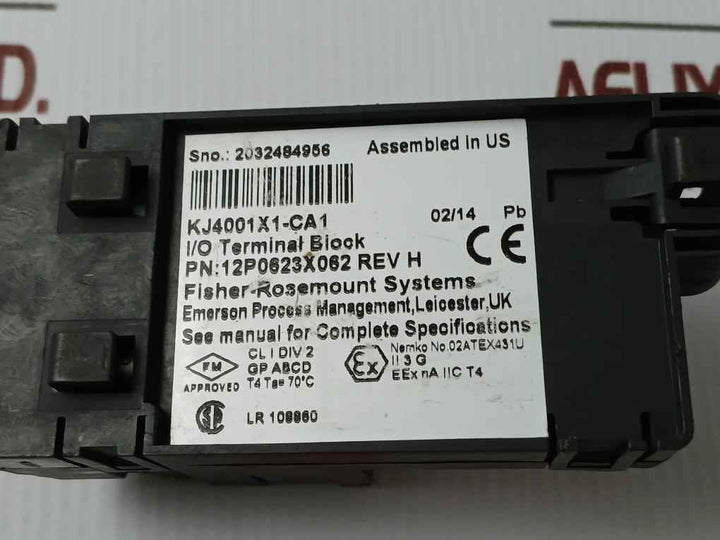 Emerson 12p0623x062 I/o Terminal Block