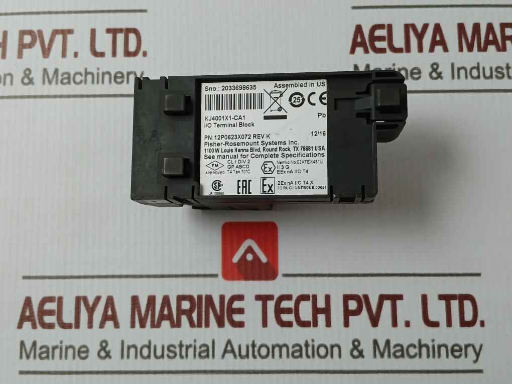 Emerson 12p0623x072 I/o Terminal Block