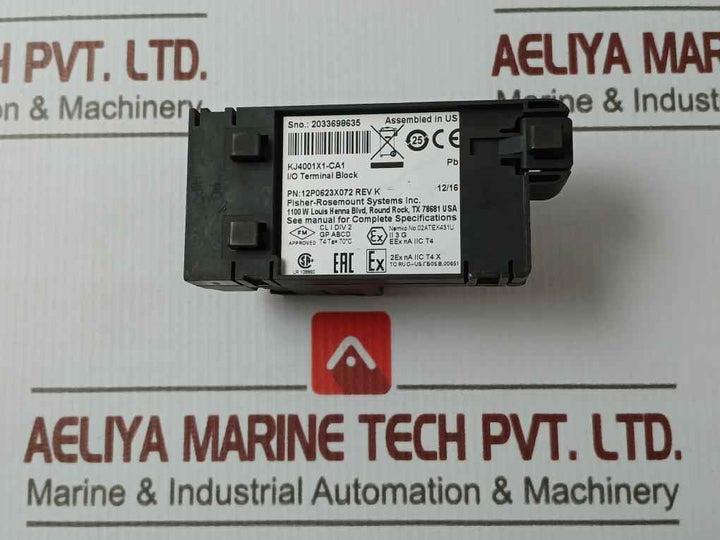 Emerson 12p0623x072 I/o Terminal Block