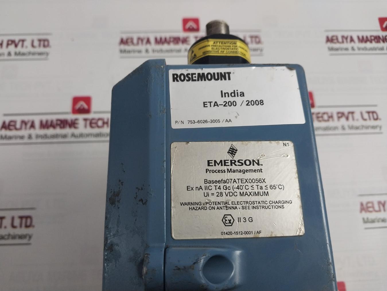 Emerson 1420A2A3A4N1Wl4 Smart Wireless Gateway 753-6026-3005/Aa 24Vdc 0.5 Amps