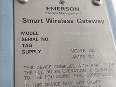 Emerson 1420A2A3A4N7Wl2Rd Smart Wireless Gateway 753-8026-3005/Aa 24Vdc Rev: Aa