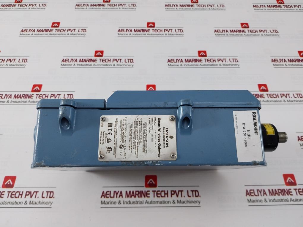 Emerson 1420A2A3A4Ndwl4 Smart Wireless Gateway 753-6026-3005/Ab 24V Dc Rev: Aa