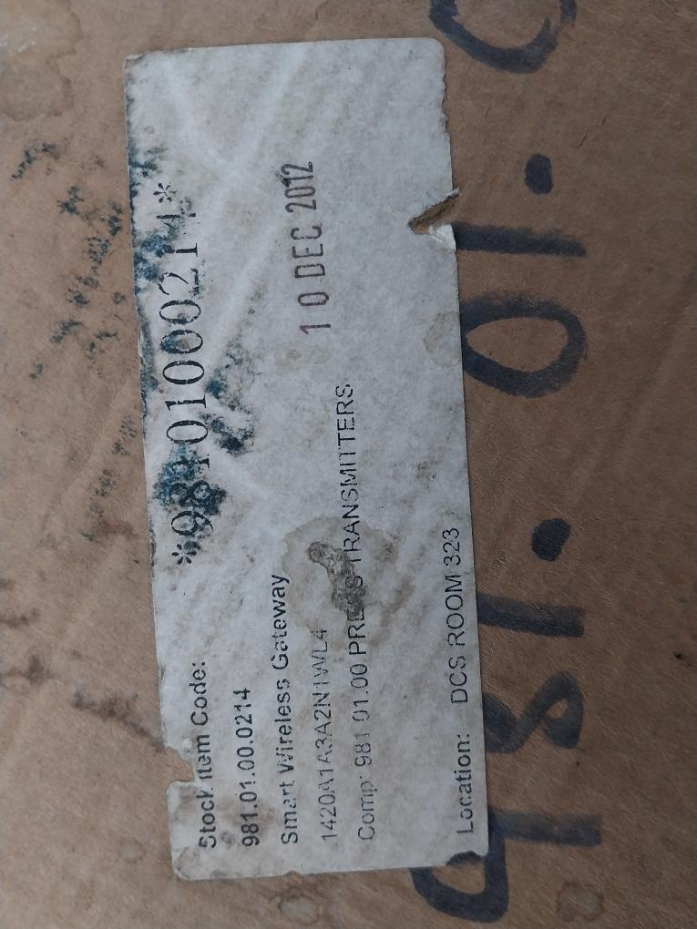 Emerson 1420 Smart Wireless Gateway Set 24V DC 0.5 A 753-6026-3003/ AB