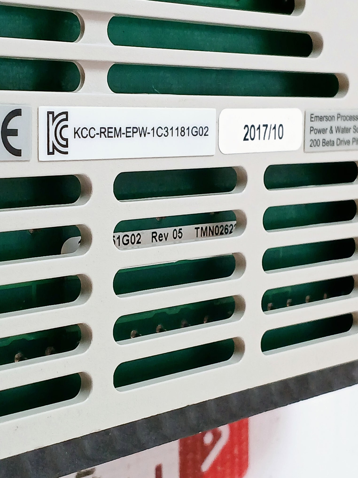 Emerson 1C31181G02 Media Attachment Unit Rev 05 14 94V0 3A99180A02 Tmn026228