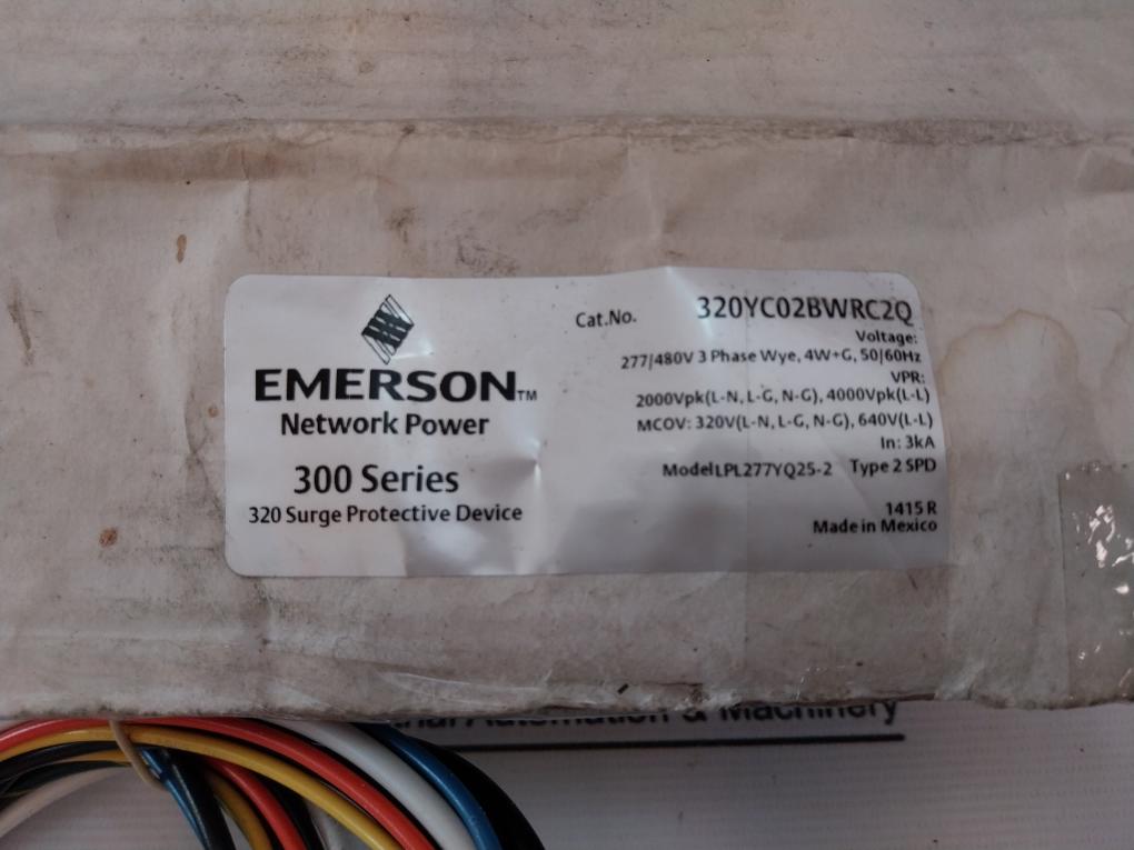 Emerson 320Yc02Bwrc2Q 320 Surge Protective Device 300 Series Lpl277Yq25-2