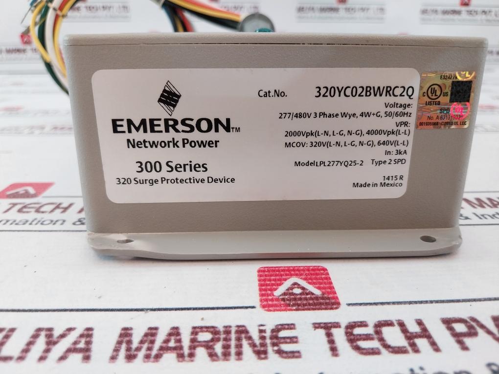 Emerson 320Yc02Bwrc2Q 320 Surge Protective Device 300 Series Lpl277Yq25-2