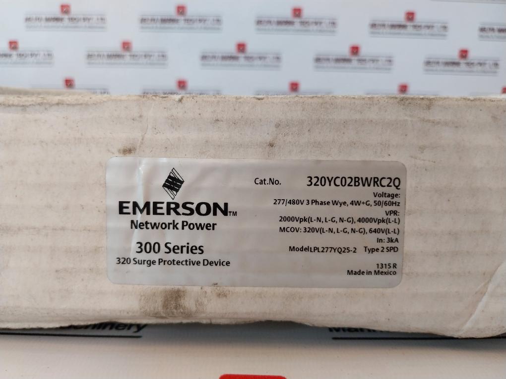 Emerson 320Yc02Bwrc2Q Surge Protective Device Lpl277Yq25-2