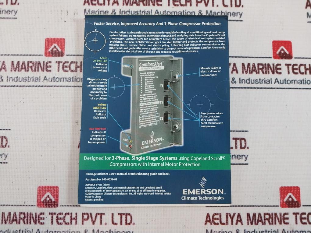 Emerson 543-0038-02 Comfort Alert Commercial Diagnostics 943-0038-02