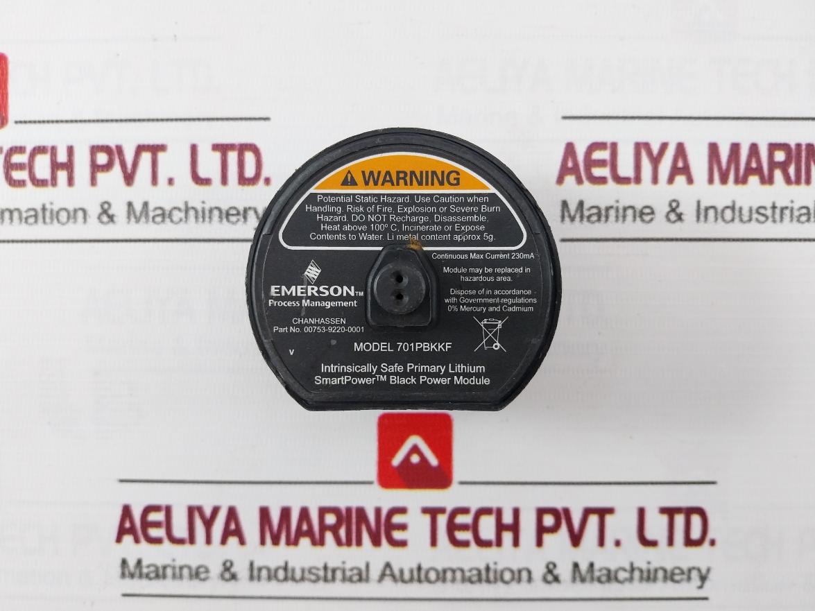 Emerson 701Pbkkf Black Smart Power Module 00753-9220-0001 230Ma 7.8V 2.16A 0.83W