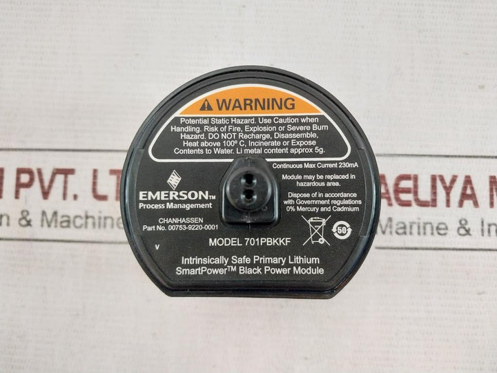 Emerson 701Pbkkf Intrinsically Safe Primary Lithium Battery