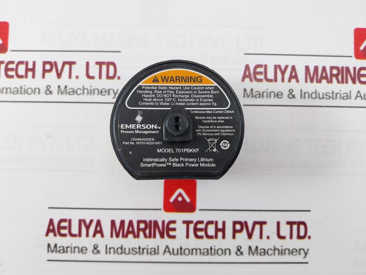 Emerson 701Pbkkf Safe Primary Lithium Black Power Module 00753-9220-0001 230Ma