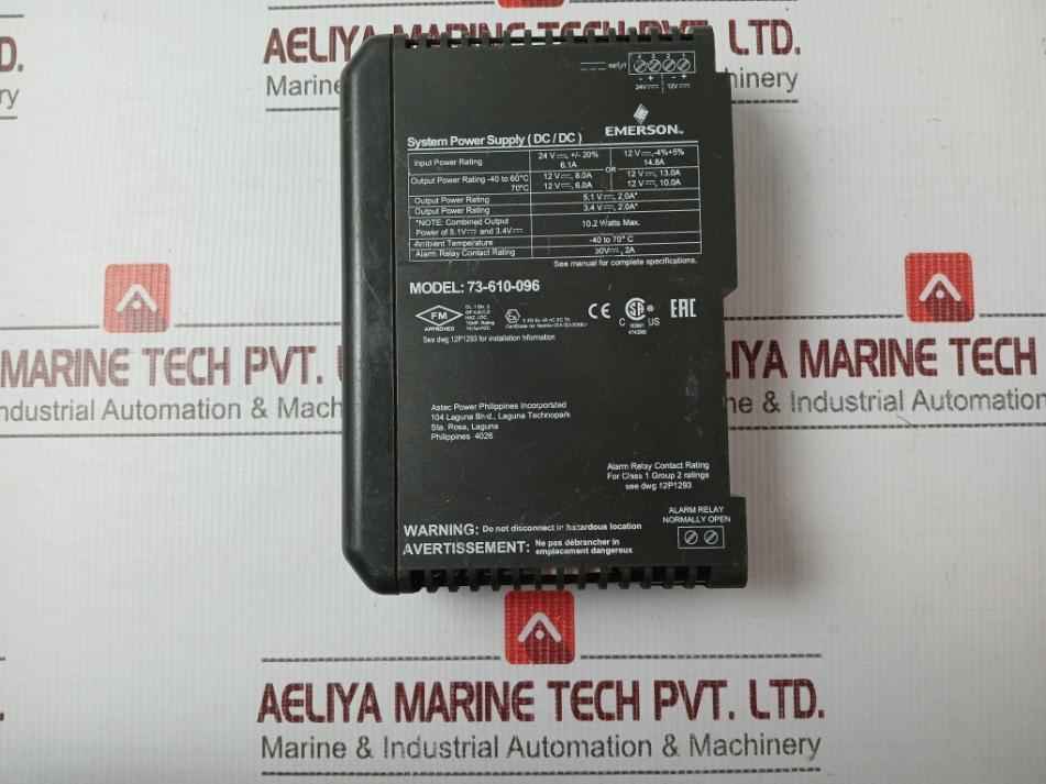 Emerson 73-610-096 System Power Supply (Dual Dc/Dc) Kj1501X1-bc3 -40 To 70C