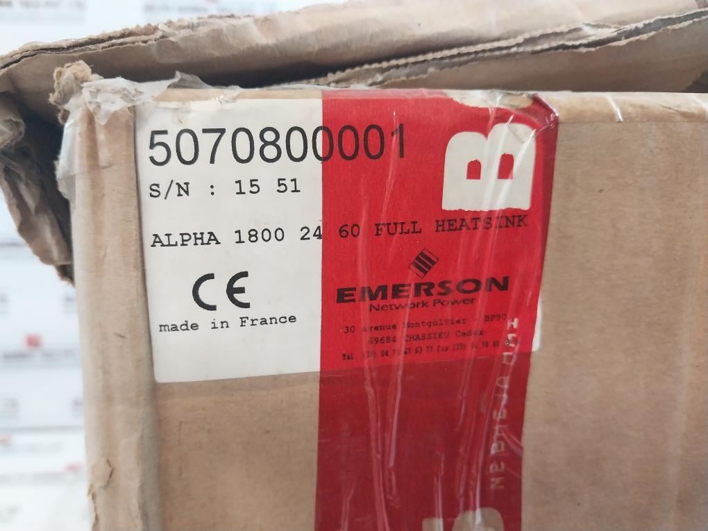 Emerson Alpha 1800 24 60 Rectifier Module 5070800001 187-264Vac 47-63Hz