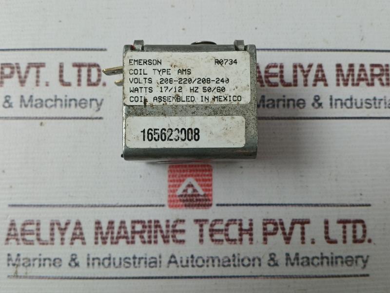 Emerson Ams Solenoid Coil 165629008 X-13551-70 208-220/208-240v 17/12w 350 Psi