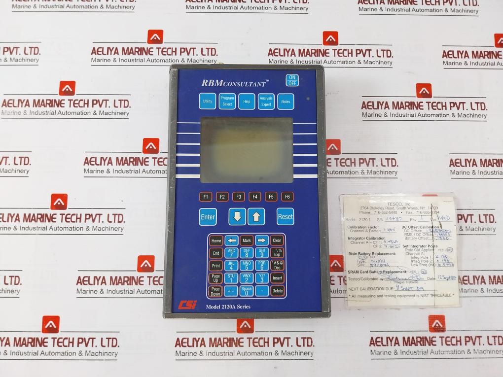 Emerson Csi 2120-1 Computational System Machinery Analyzer Rev. 1