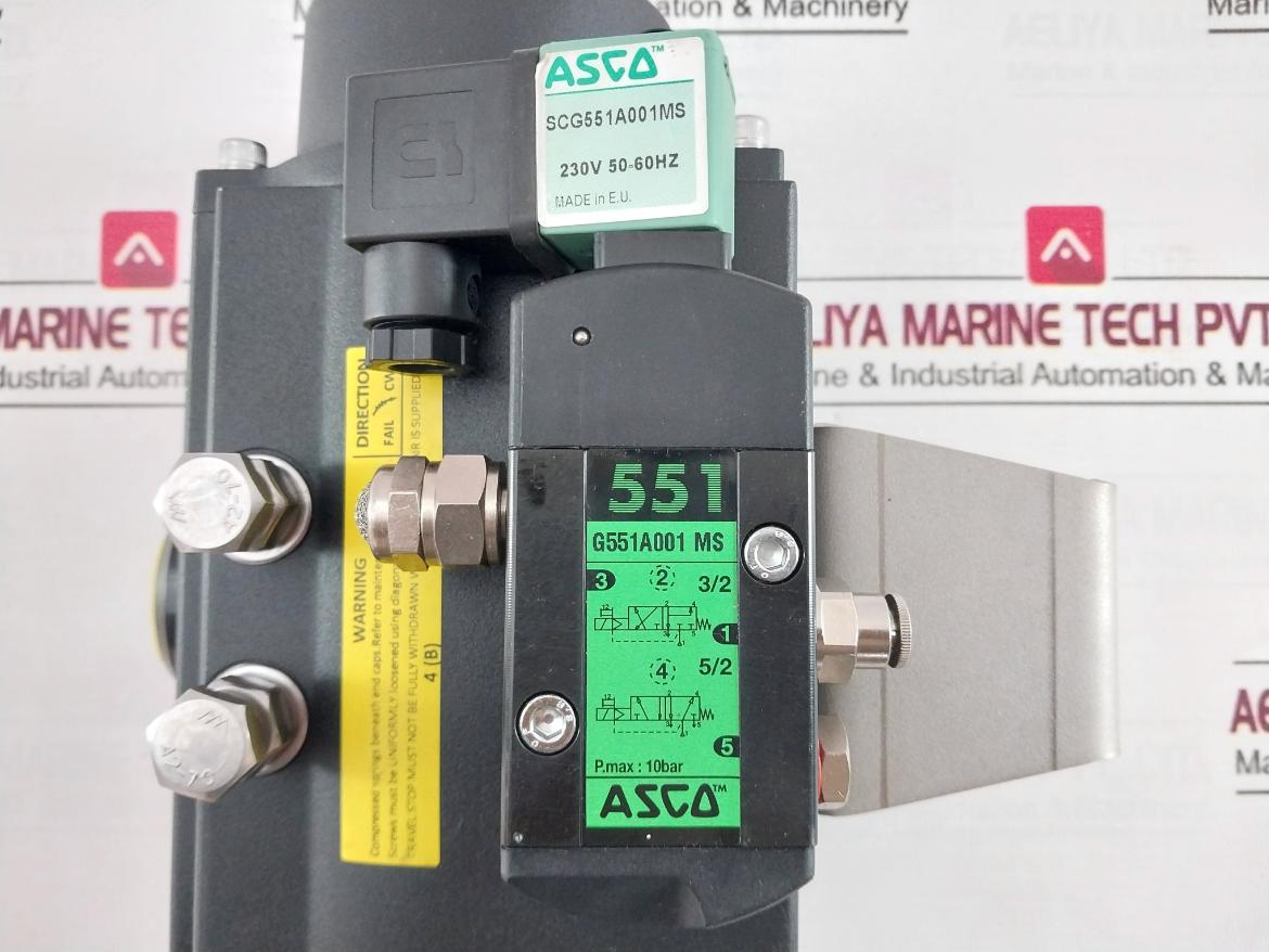 Emerson F89E-009 Sr10 Pneumatic Rack And Pinion Actuator 8.3 Bar (120 Psi) 230V