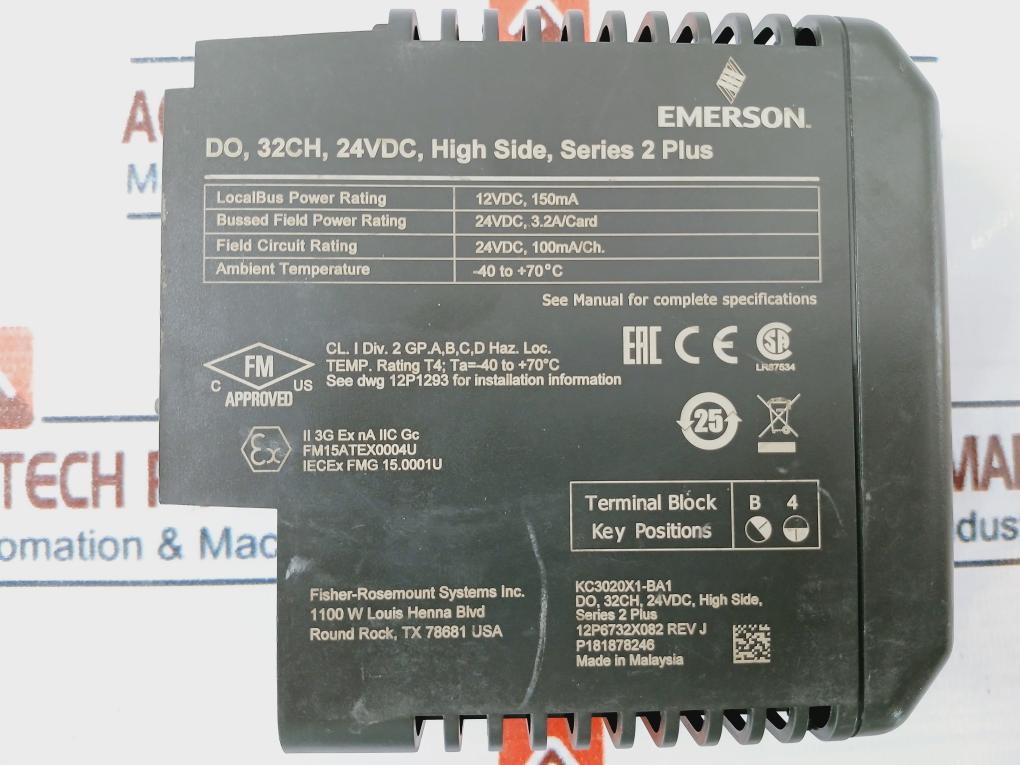 Emerson Kc3020X1-ba1 I/O Module 32Ch 24Vdc