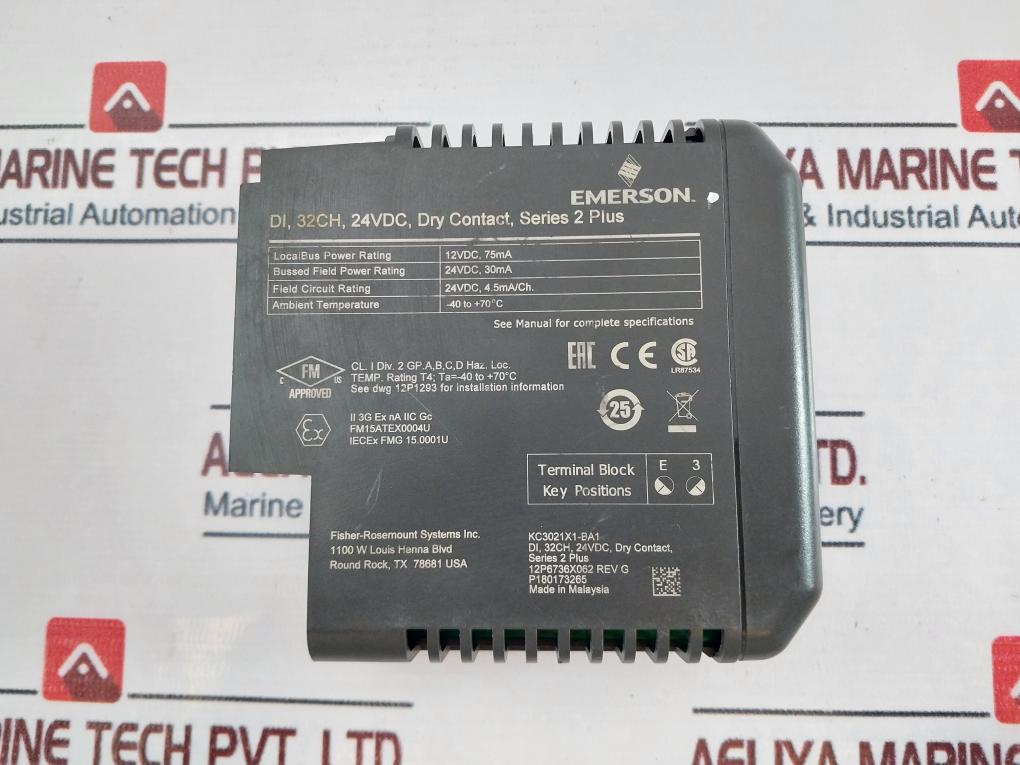 Emerson Kc3021X1-ba1 Deltav Process Controller Module Rev: G