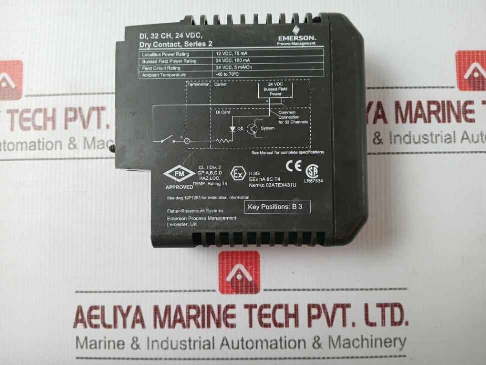 Emerson Kj3203X1-ba1 Discrete Input Module Rev-c/24V Dc