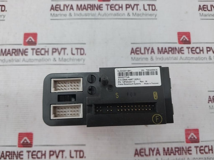 Emerson Kj3222X1-ba1 Analog Input Module 12P2532X112 Rev: M, 24Vdc, Series 2