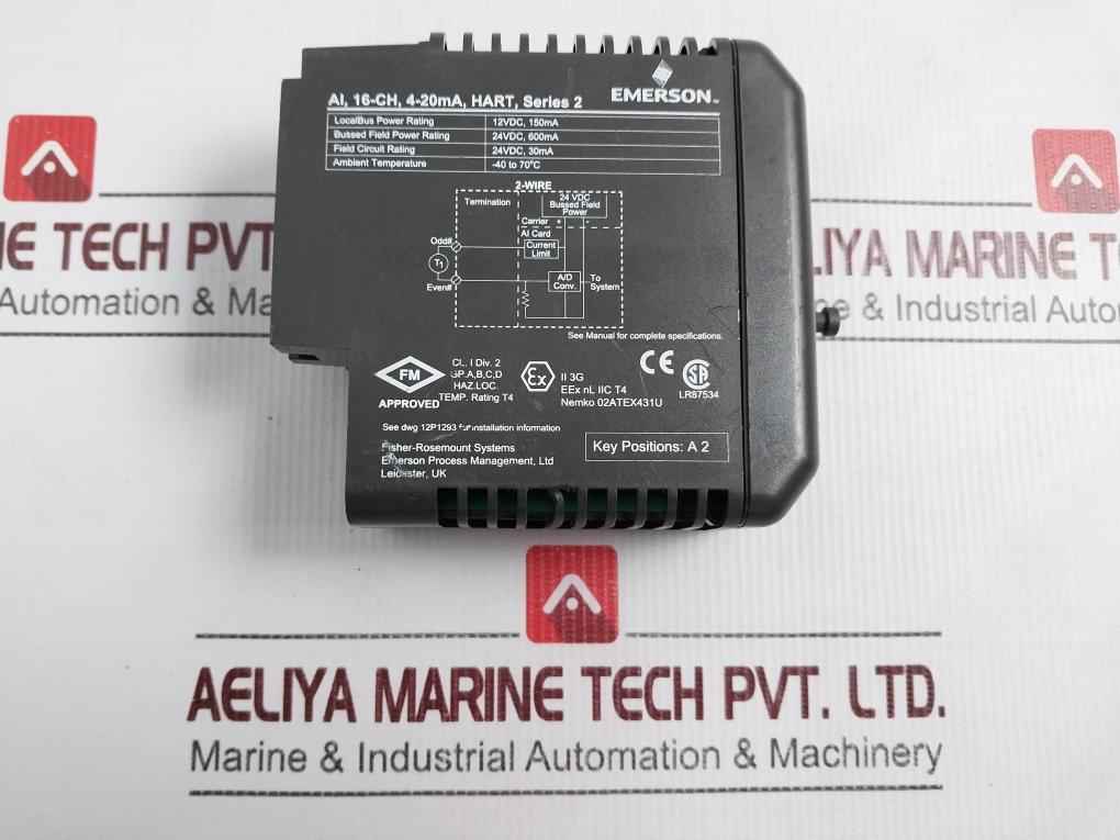 Emerson Kj3223X1-ba1 Analog Input Module 16 Ch. 4-20 Ma Pmm064987 Rev.C