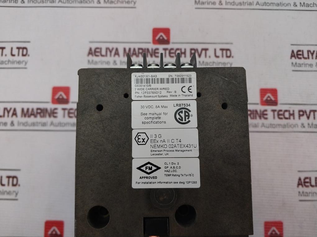 Emerson Kj4001x1-ba3 System Power Supply (Ac/dc) Controller M5 12p3378x012