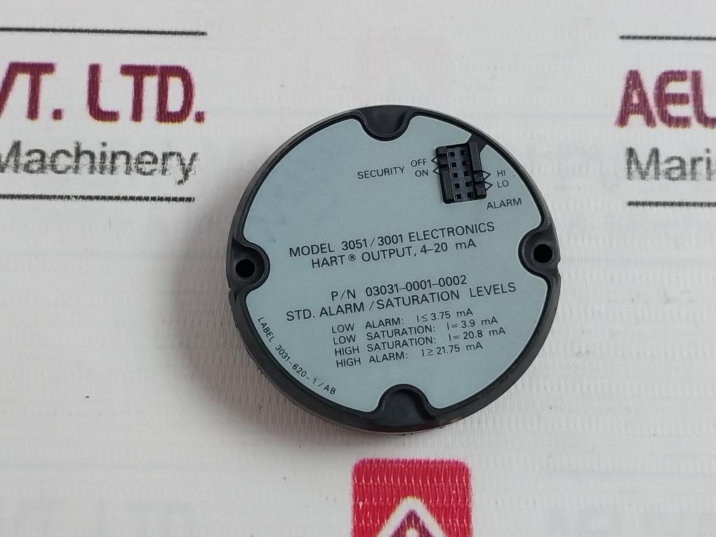Emerson/Rosemount 03031-0001-0002 Alarm Saturation Electronic Board 4-20 Ma Used