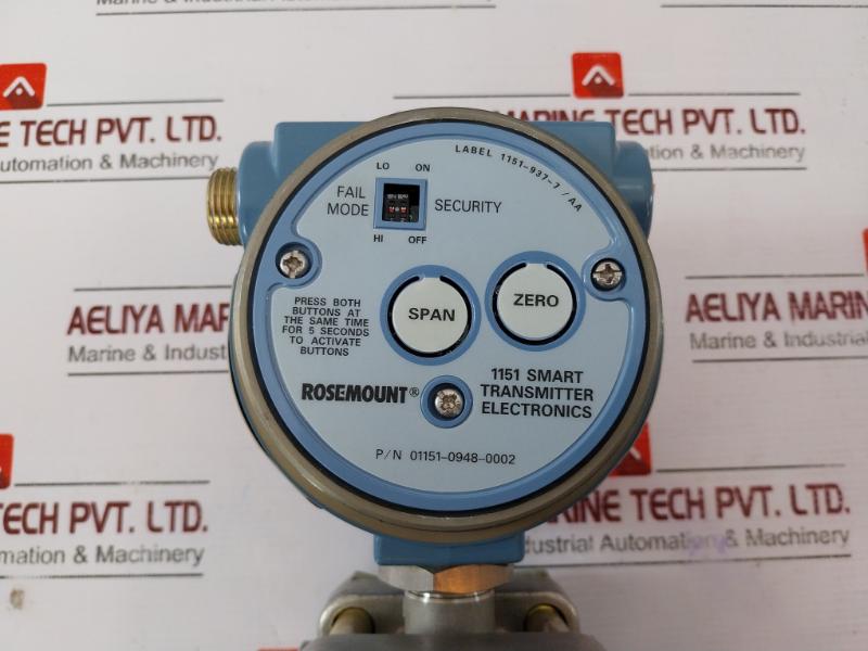 Emerson Rosemount 1151 Smart Pressure Transmitter, Dp/gp, 4-20ma, 140 Bar