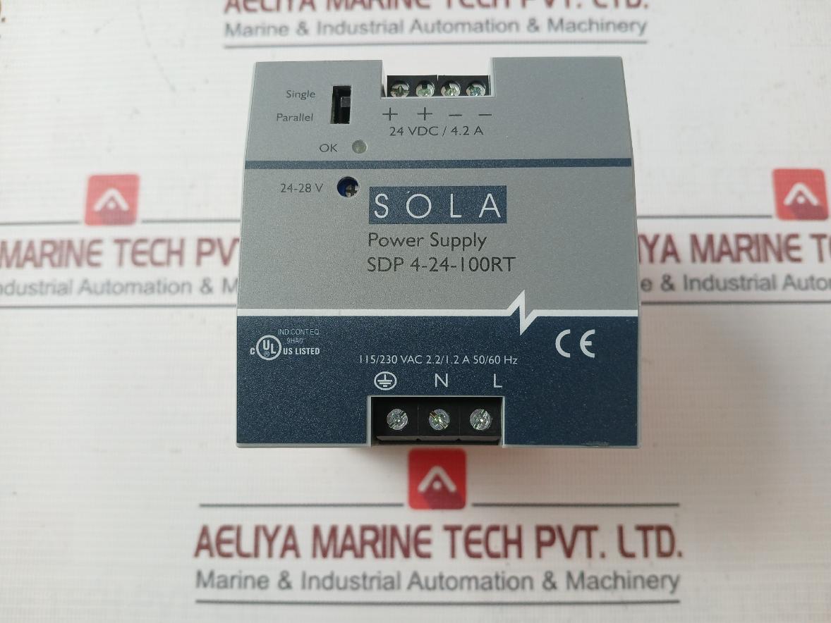Emerson Sdp 4-24-100Rt Din Rail Power Supply 24 Vdc/4.2 A 24-28V 50/60 Hz