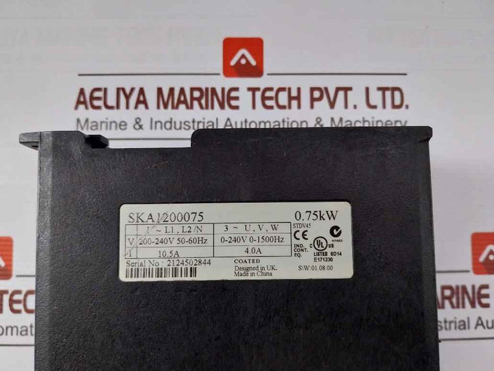 Emerson Ska1200075 Ac Inverter Drive 200-240V 50-60Hz 10.5 A E171230