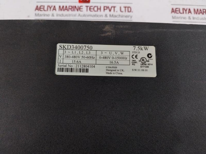 Emerson Skd3400750 Control Techniques Inverter 2112804104 75Kw