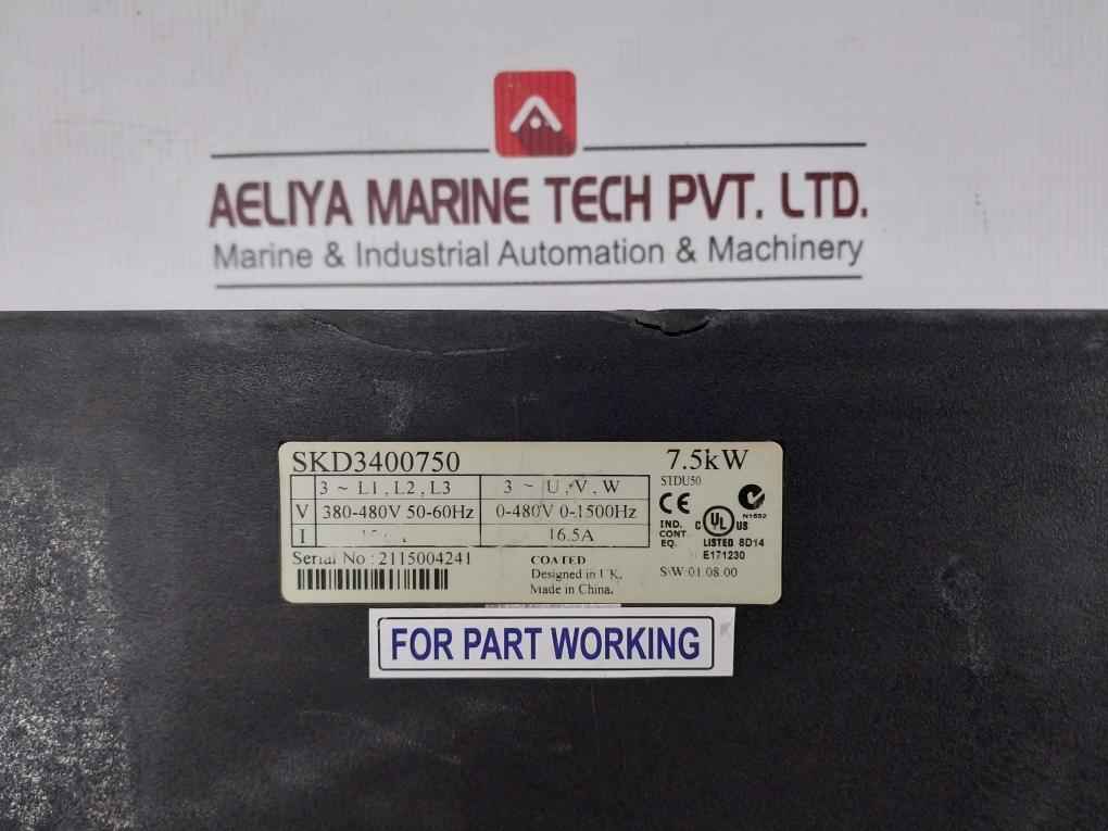 Emerson Skd3400750 Control Techniques Inverter 380-480v 50-60hz (Not Working)