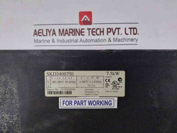 Emerson Skd3400750 Control Techniques Inverter 380-480v 50-60hz (Not Working)