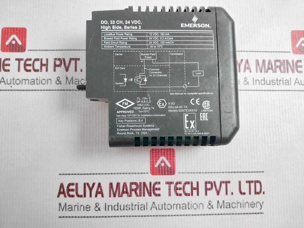 Emerson Kj3204X1-ba1 Digital Output Module 24Vdc Rev D