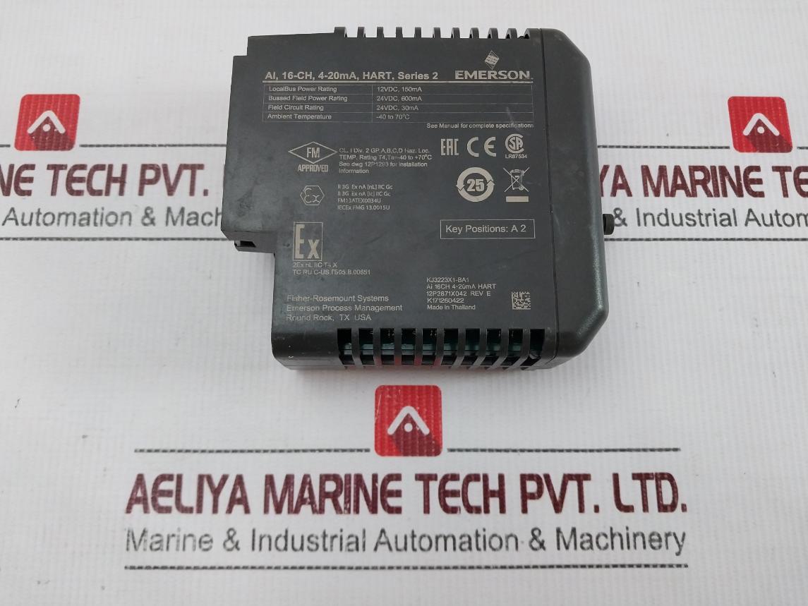 Emerson Kj3223X1-ba1 Deltav Module Ai 16-ch 4-20Ma Hart Series 2 K171260422
