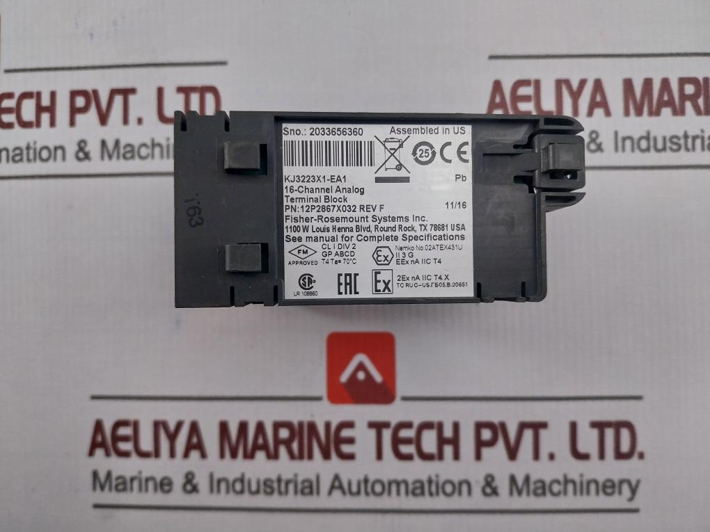 Emerson Kj3223X1-ea1 16-channel Analog Terminal Block