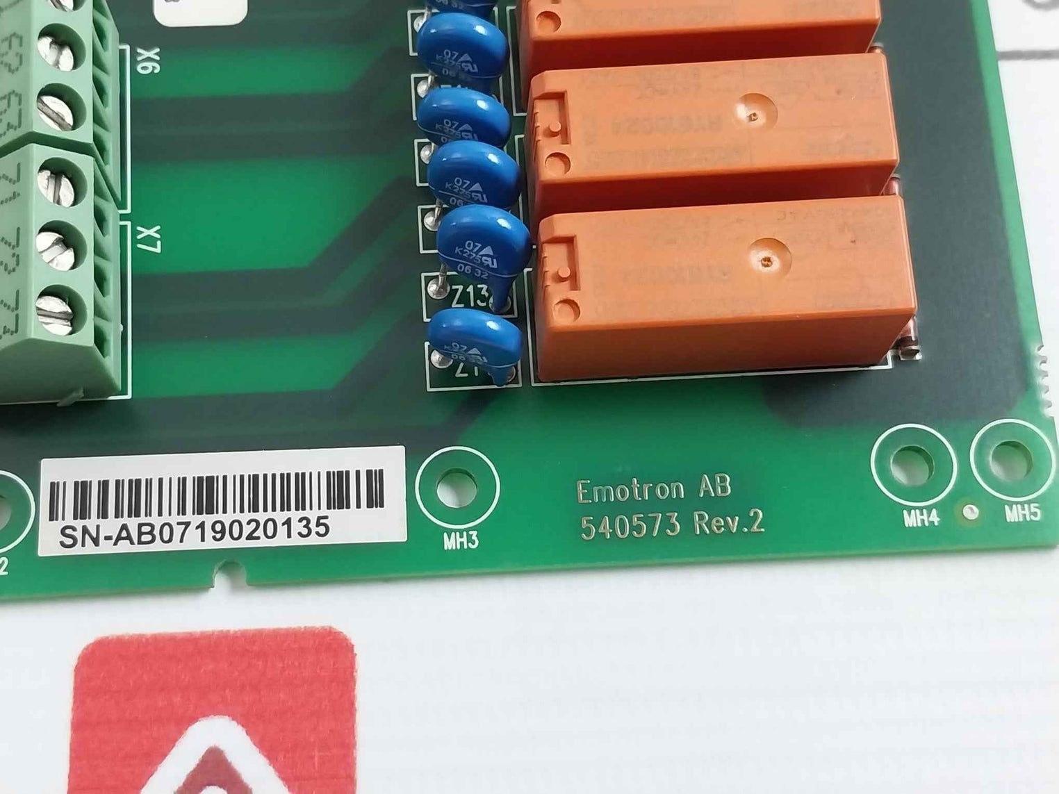 Emotron 540573 I/O Printed Circuit Board Rev 02