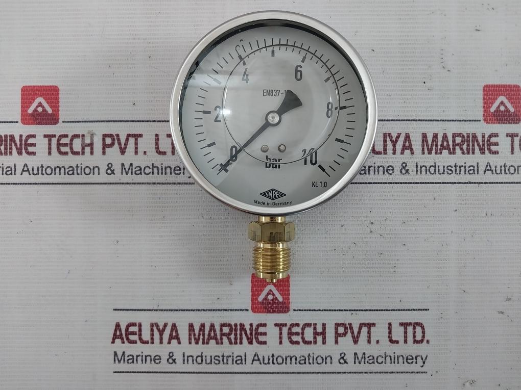 Empeo 0 To 10 Bar Pressure Gauge En 837-1