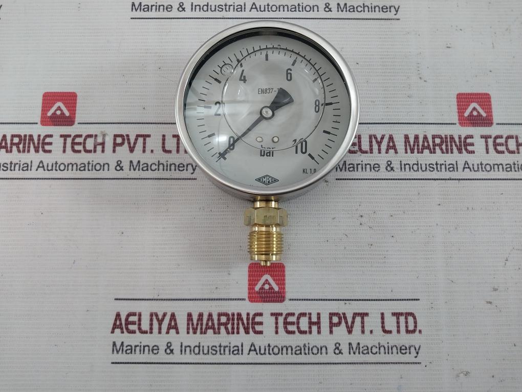 Empeo 0 To 10 Bar Pressure Gauge En 837-1