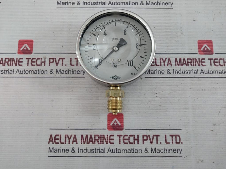 Empeo 0 To 10 Bar Pressure Gauge En 837-1