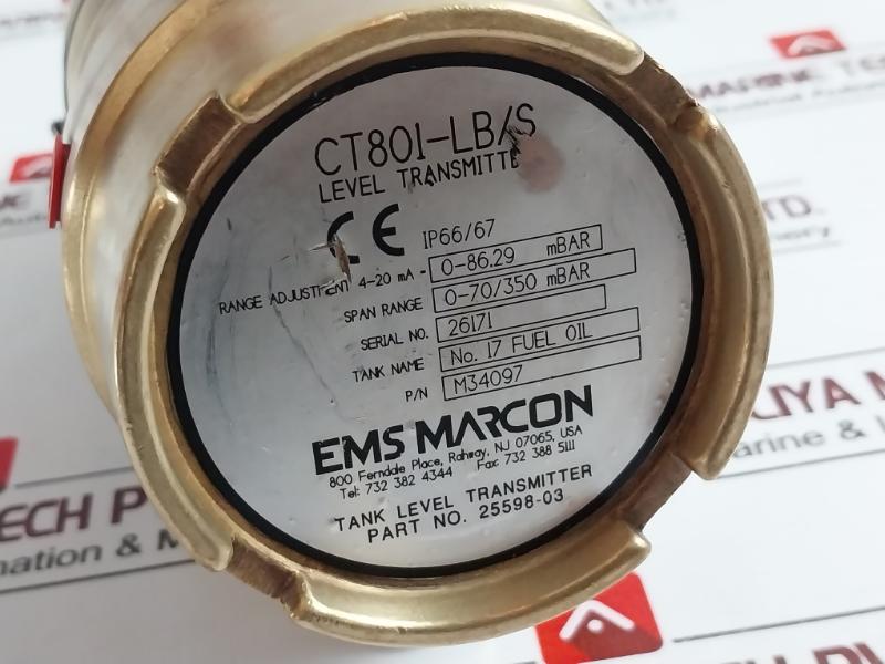 Ems Marcon Ct801-lb/S Level Transmitter 25598-03 M34097