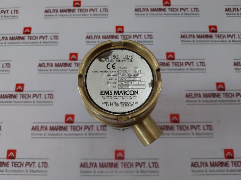 Ems Marcon Ct801-lb/S Tank Level Transmitter 25598-03 Ip66/67 0-333.41 Mbar