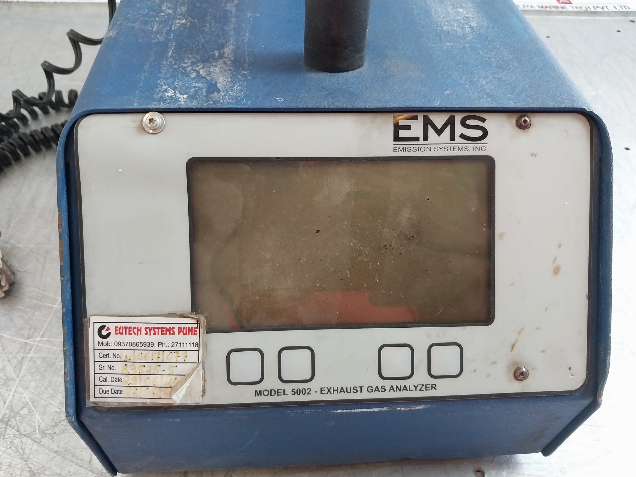 Ems Model 5002 Exhaust Gas Analyzer 150 Psig