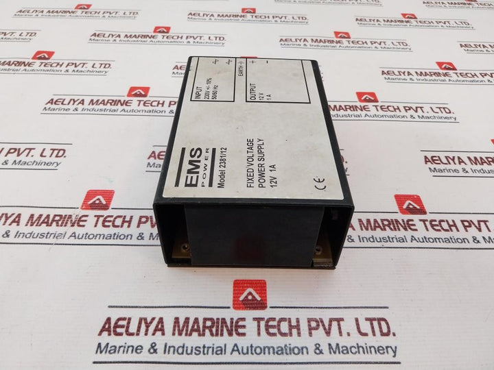 Ems Power 2381/12 Fixed Voltage Power Supply 12V 1A