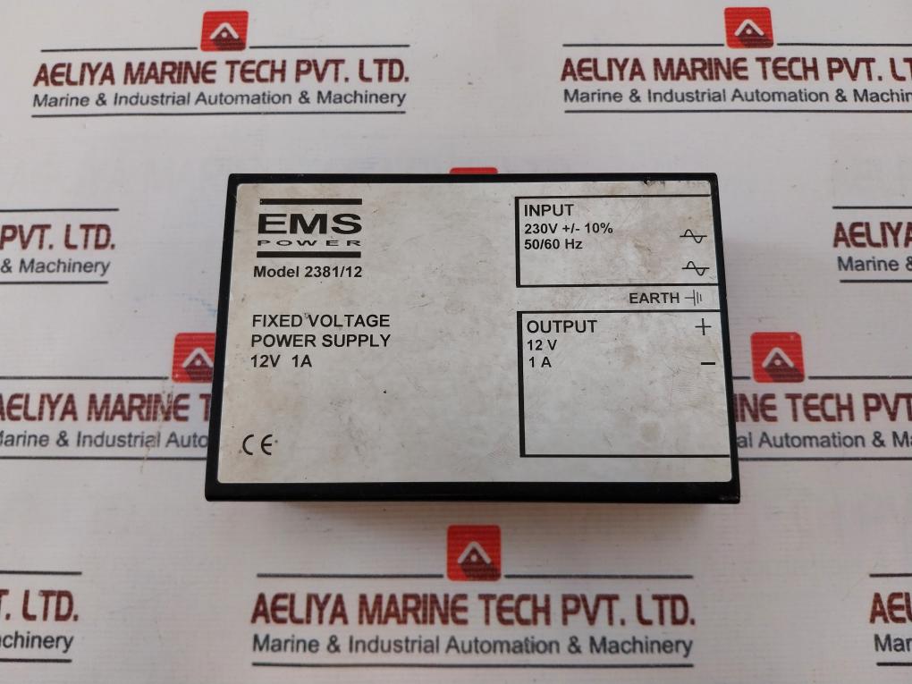 Ems Power 2381/12 Fixed Voltage Power Supply 12V 1A