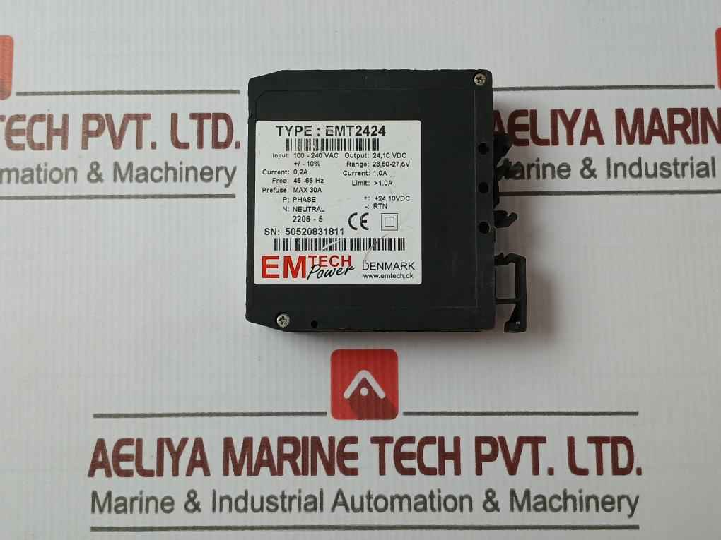 Emtech Power Emt2424 Switch Mode Power Supply 2400 Series 100-240 Vac 0.2A