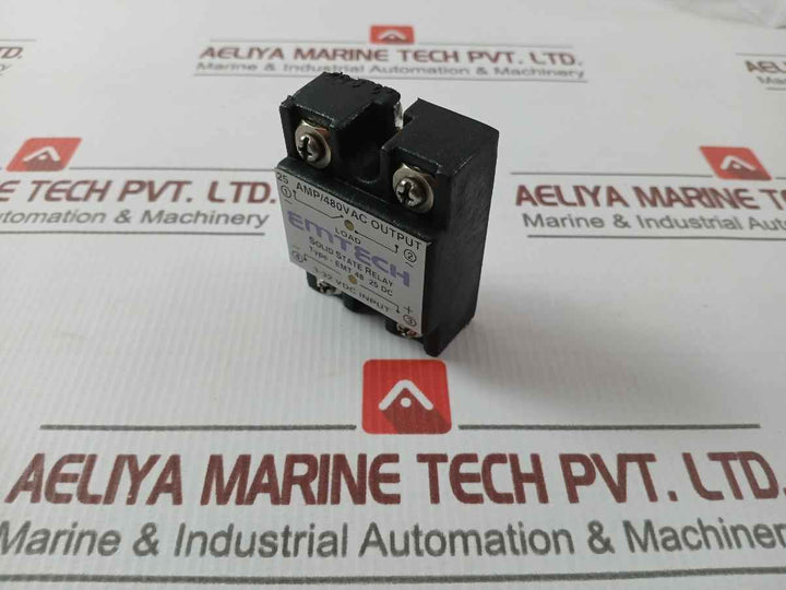 Emtech Solid State Relay Emt 48 25 Dc 25Amp 480Vac