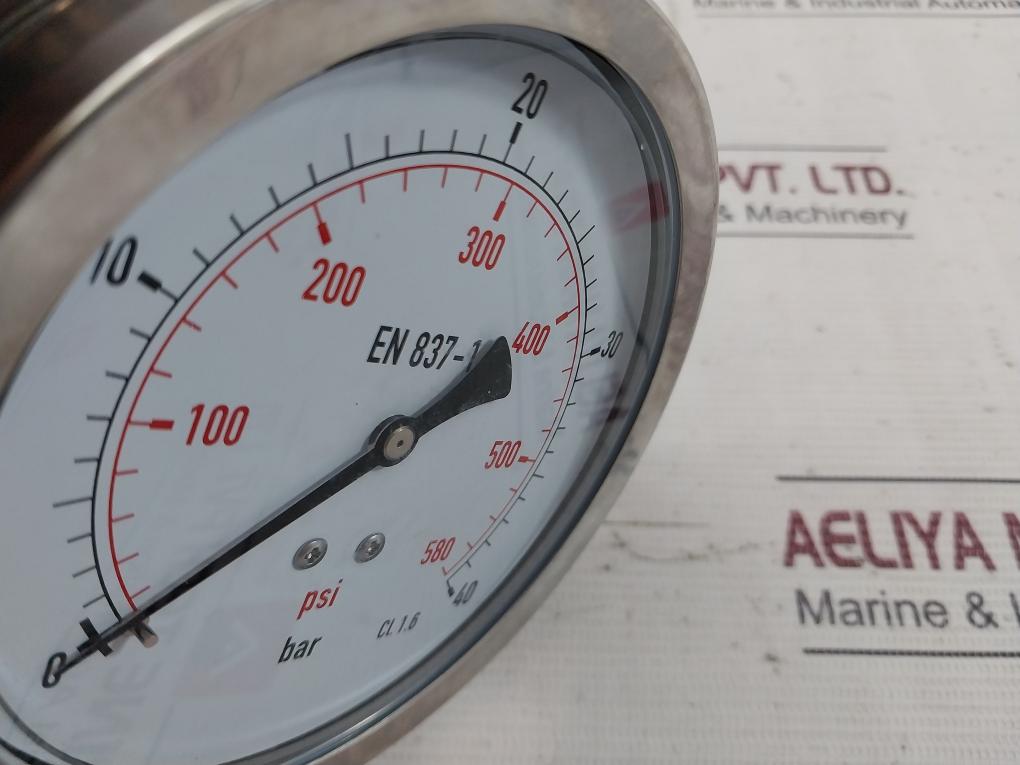 En 837-1 0-580 Psi Pressure Gauge 0-40 Bar