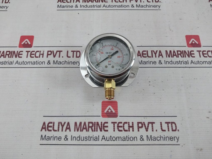 En 837-1 Glycerine Oil Filled Pressure Gauge 63 Mm 0-25Bar/Psi