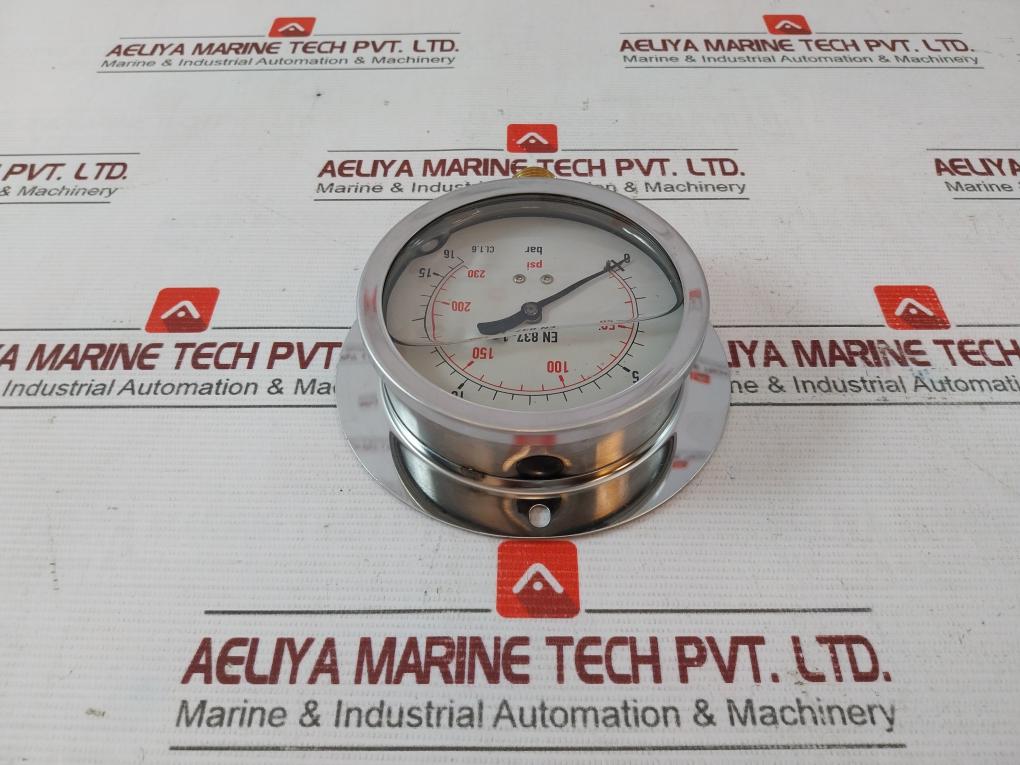 En 837-1 Pressure Gauge 0-230 Psi 0-16 Bar Cl.1.6 Pr11012